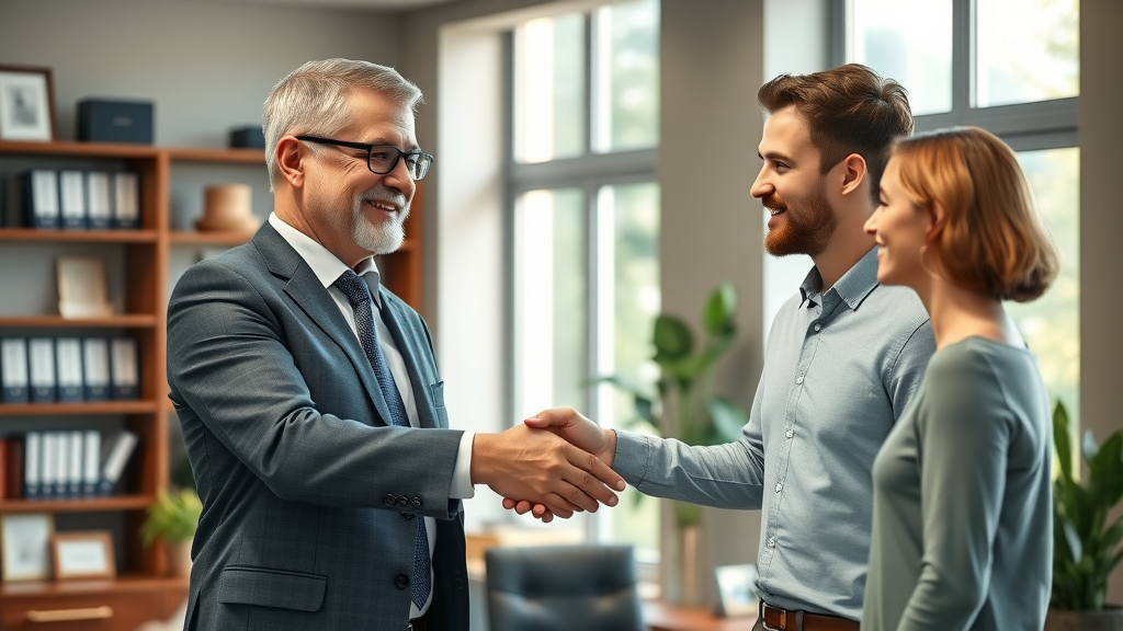 Couple meets wealth management expert for personalized financial guidance