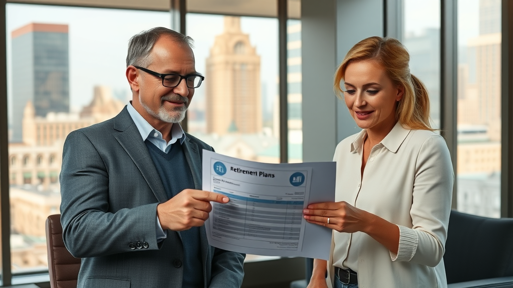 Couple discussing retirement plans with wealth management Cincinnati advisor