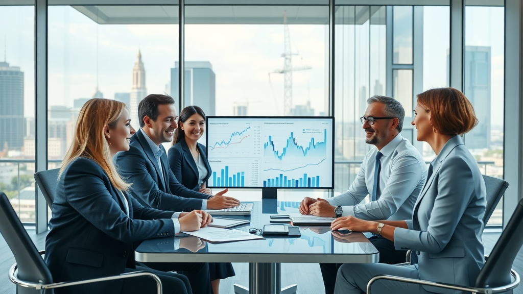Wealth consulting team discussing tailored financial strategies for clients