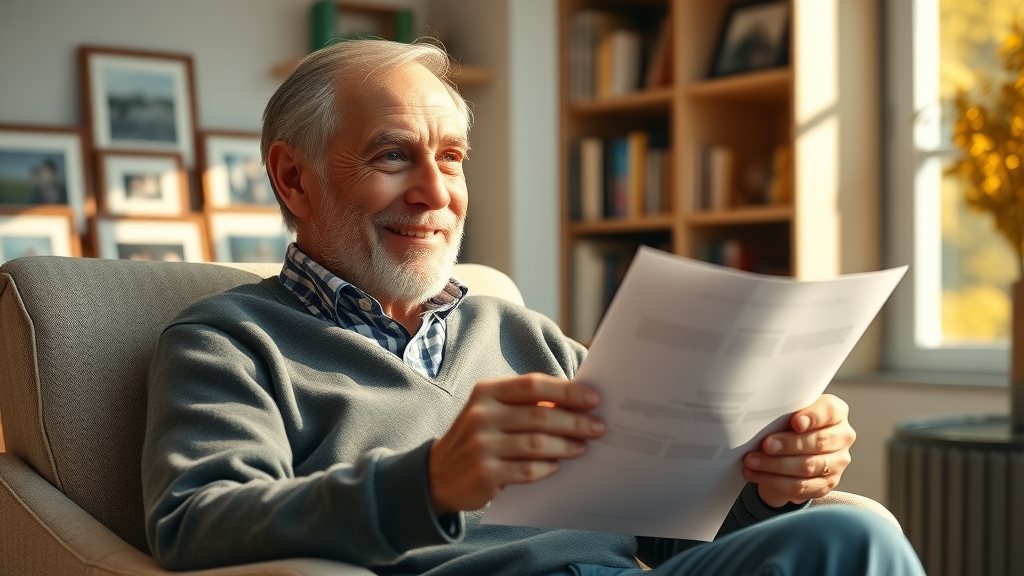 Older man enjoys peace of mind from effective financial planning