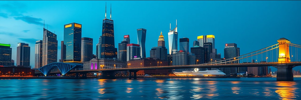 Modern city skyline at dusk illustrating tax planning techniques with illuminated buildings.