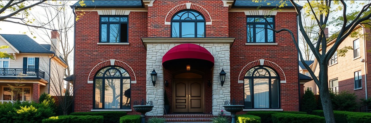 Stately brick home with stone entryway, symbolizing multi generational wealth