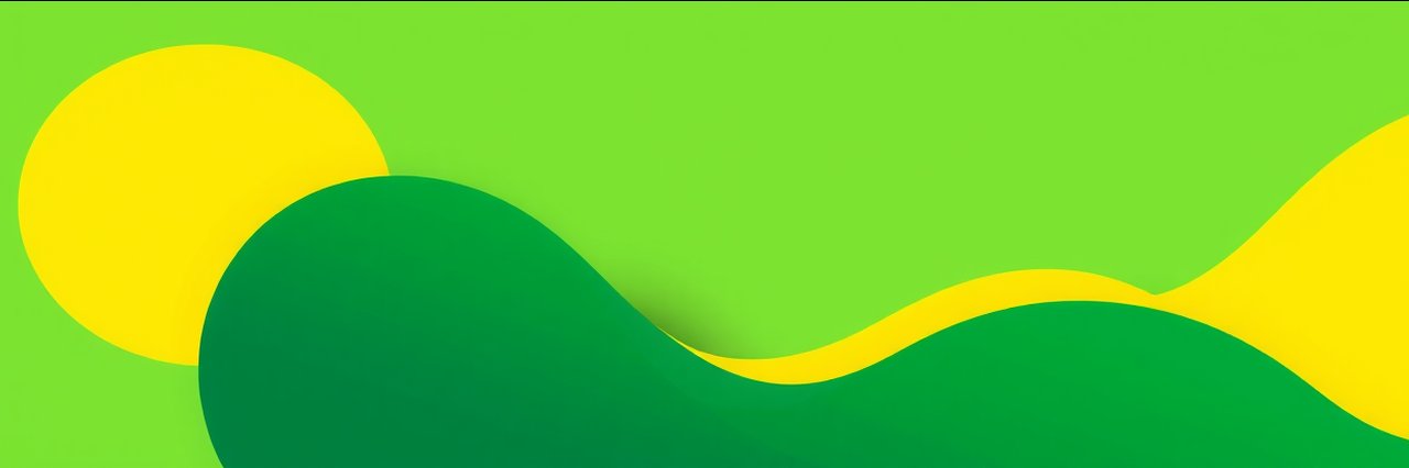 Minimalist green and yellow abstract background for personalized investment management.